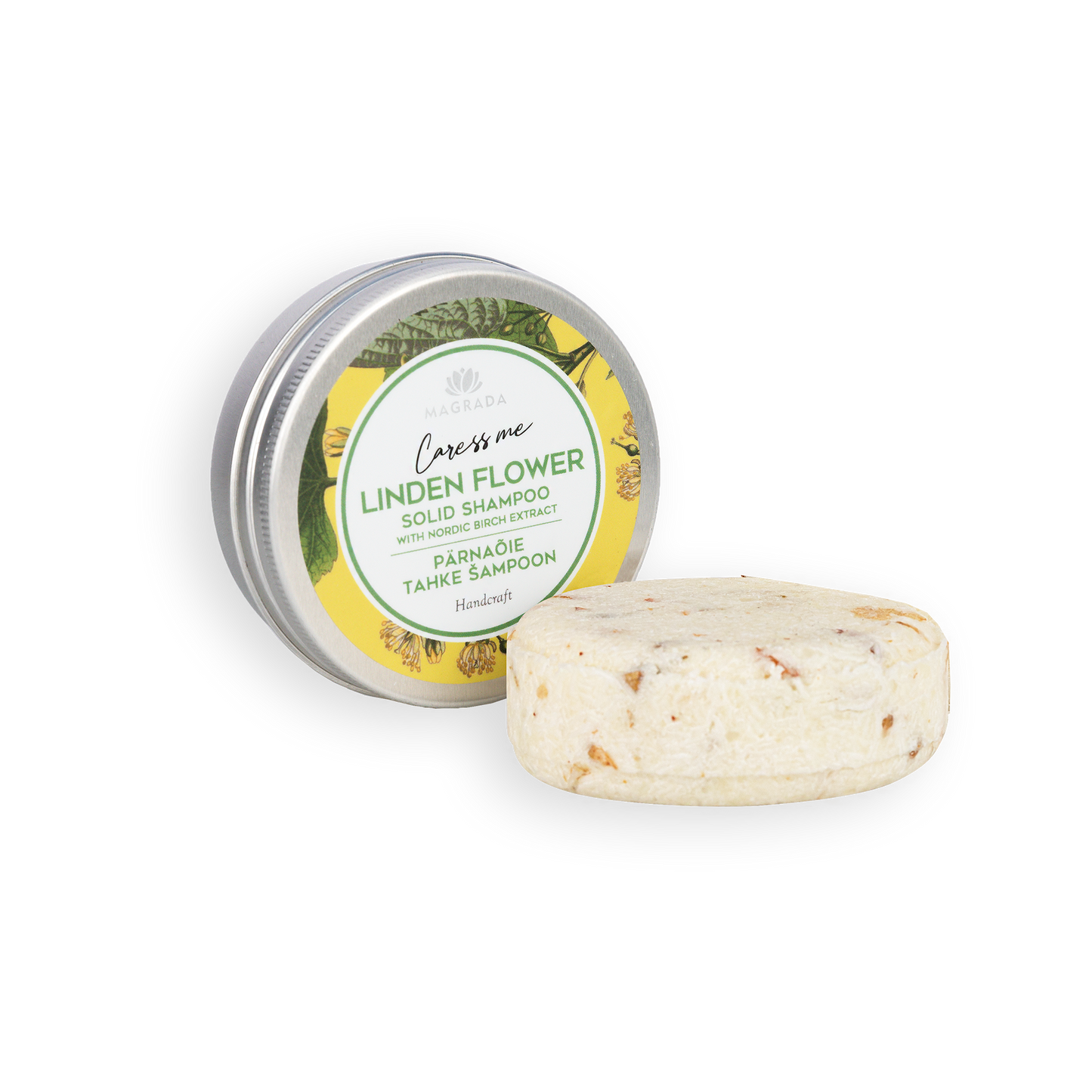 Lindenblüten Shampoo fest - Volumizing Solid Shampoo mit nordischem Birkenextrakt