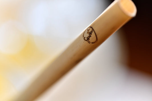 Schilf Trinkhalme 20cm - SUTU 10er Pack - Set mit Bürste