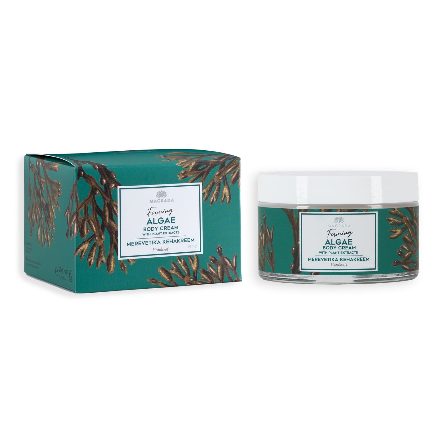 Algae Body Cream von Magrada - vegane Körperpflege mit Meeresalgen in Glasdose
