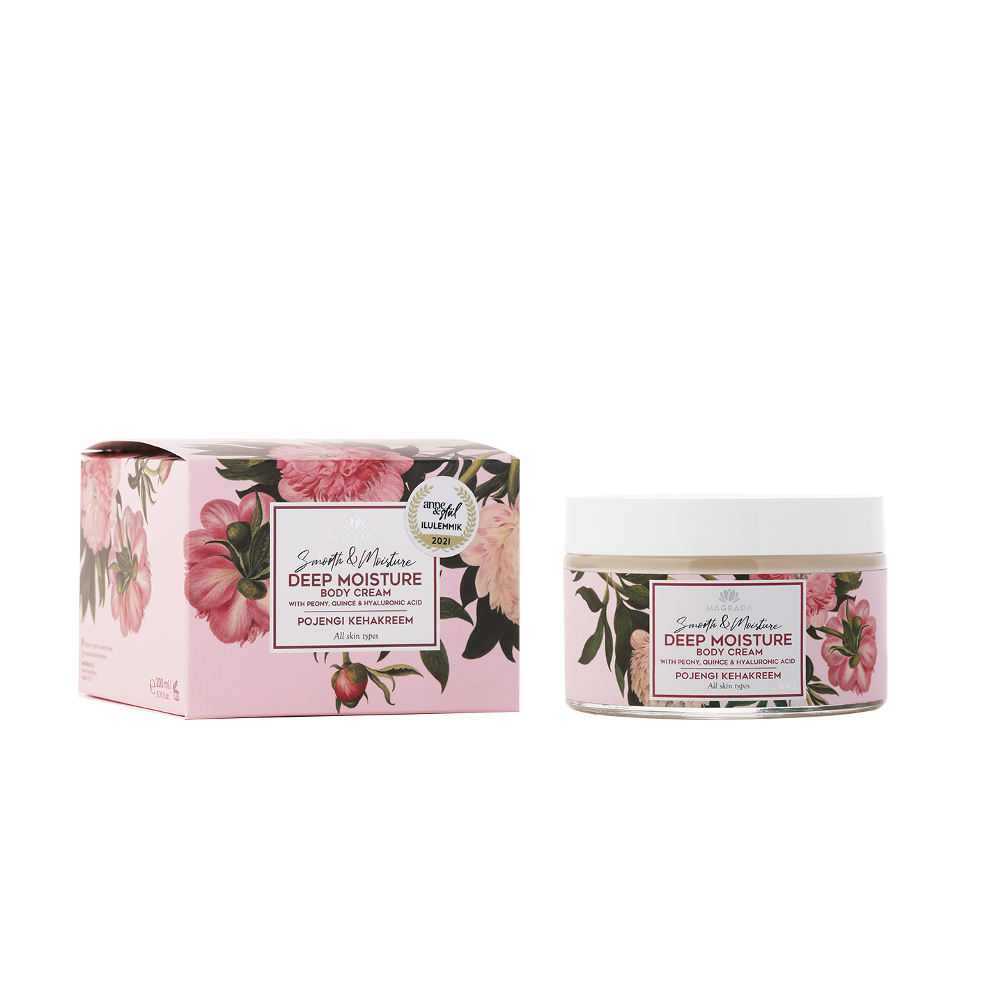 Pfingstrose - Peony Body Cream mit Quittenextrakt und Hyaluronsäure