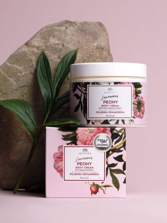 Pfingstrose - Peony Body Cream mit Quittenextrakt und Hyaluronsäure