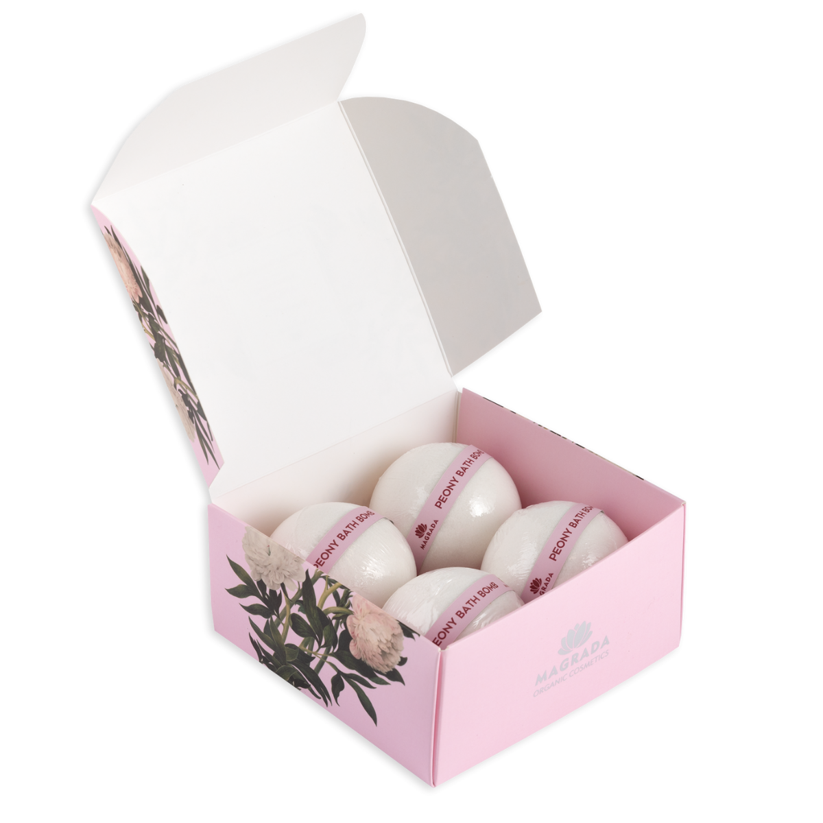 Pfingstrose - Peony Bath Bombs mit Vitamin E - 4er Box