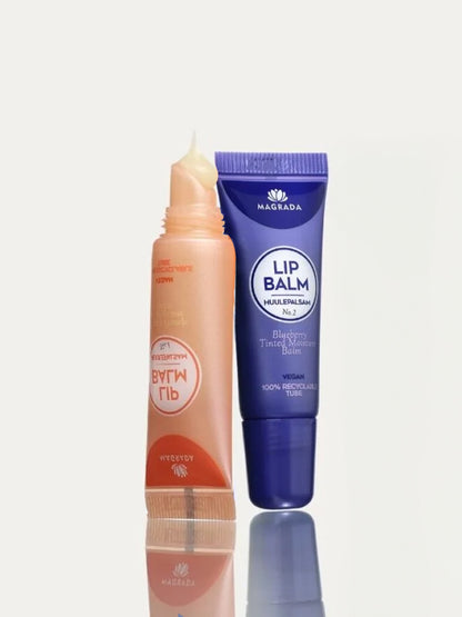 Lip Balm Peach Plump/Blueberry Tinted - Duo
