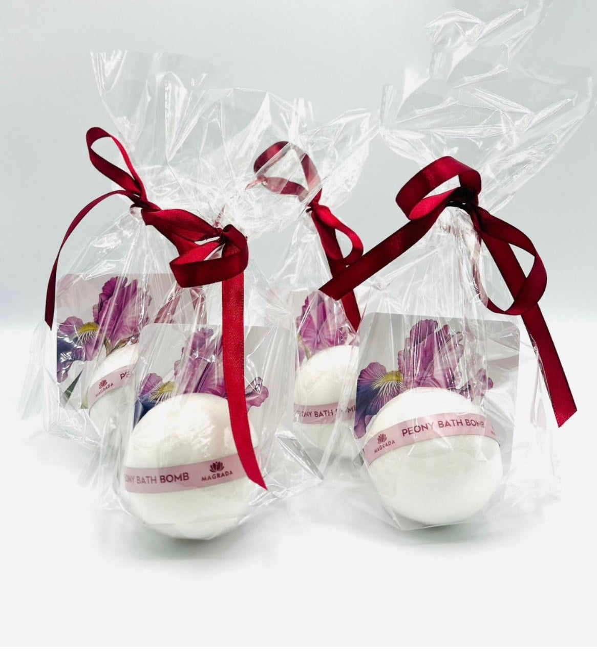 Pfingstrose - Peony Bath Bombs mit Vitamin E - 4er Box