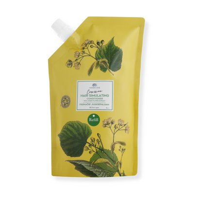 Lindenblüten Conditioner Nachfüllpack 500 ml von MAGRADA – gelber Nachfüllbeutel