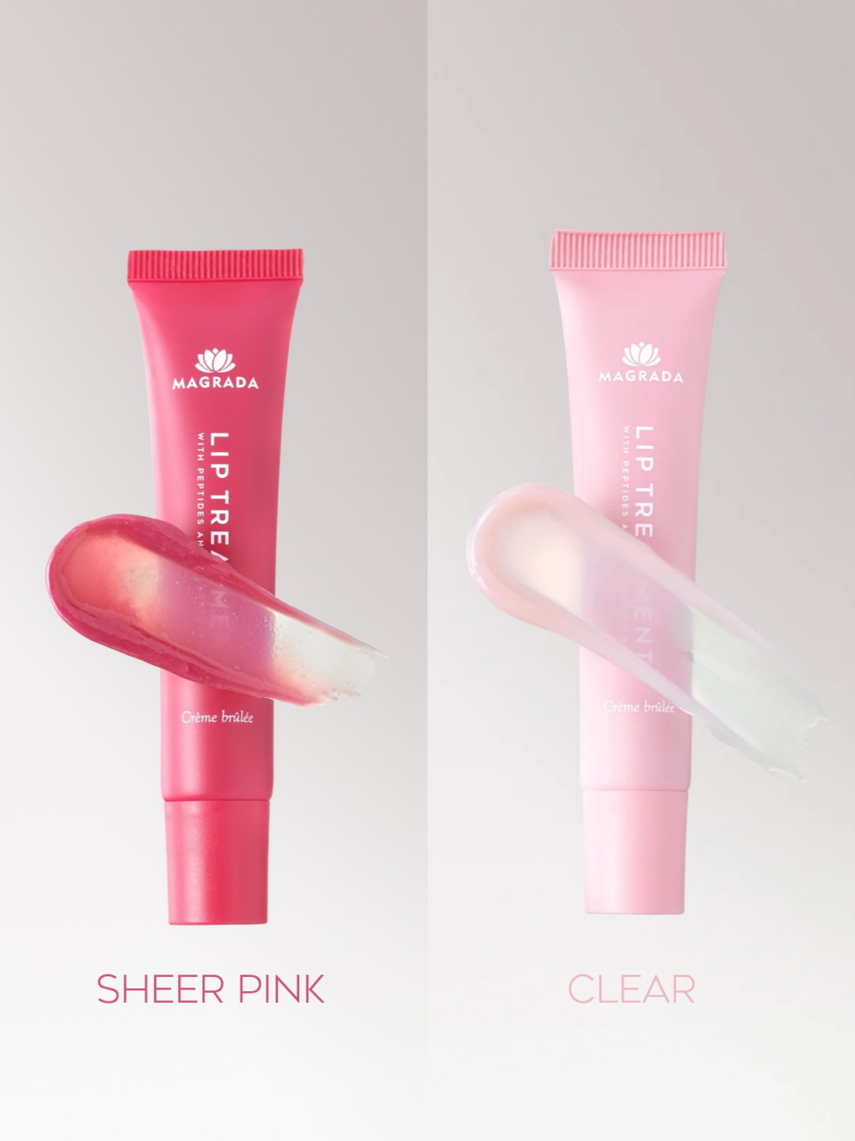 Farbtöne Clear und Sheer Pink des Lip Treatment im Vergleich