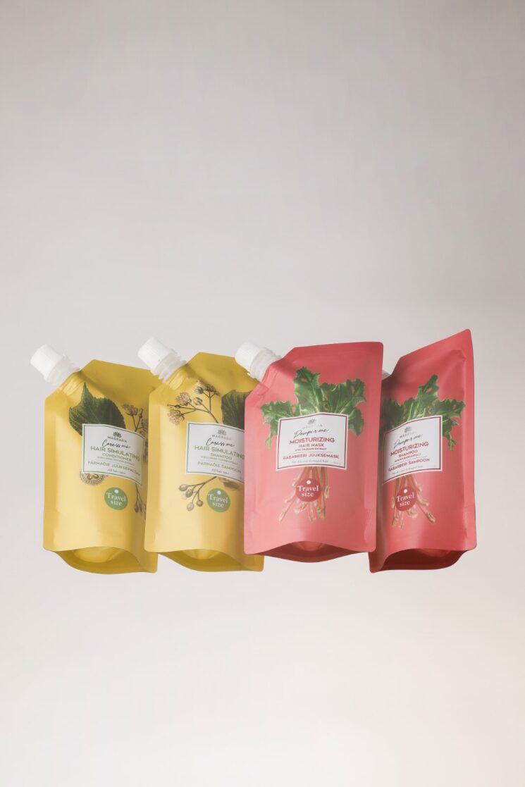 Shampoo & Haarmaske Set für Reisen - Rhabarber